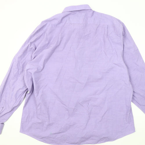 Scott & Taylor Men's Purple Button-Up Shirt, Size 18.5
