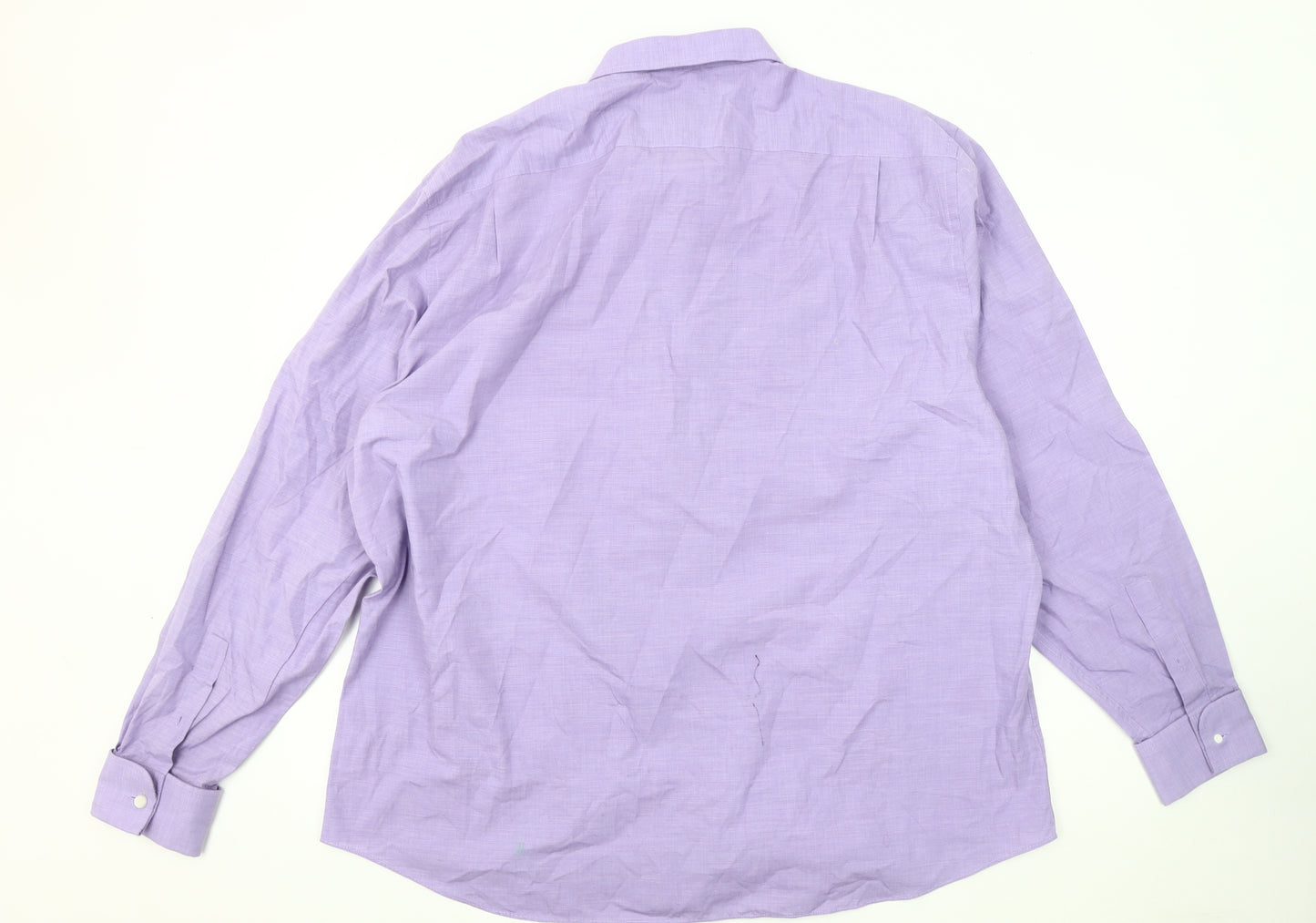 Scott & Taylor Men's Purple Button-Up Shirt, Size 18.5