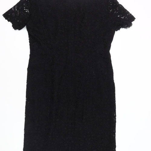 Alexon Women's Black Lace Sheath Dress Size 12