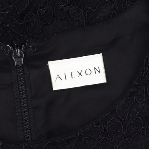 Alexon Women's Black Lace Sheath Dress Size 12