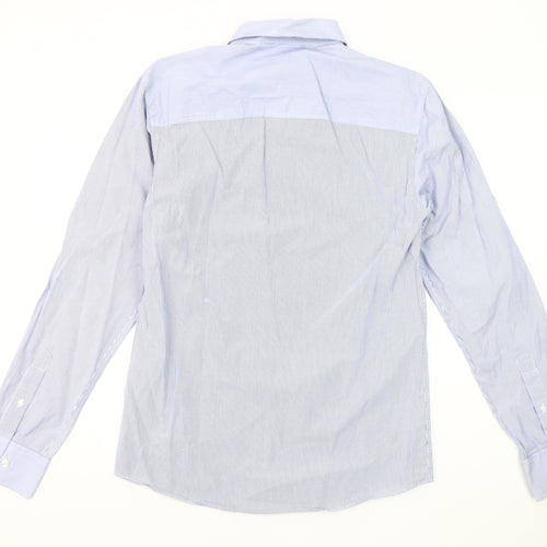 Jack & Jones Men's Blue Striped Button-Up Shirt S