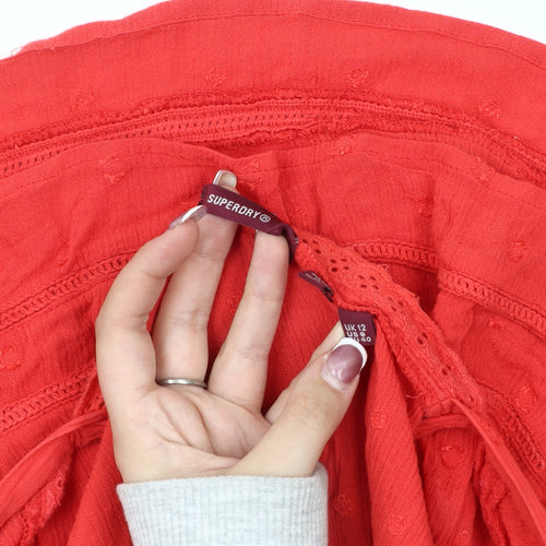 Superdry Women's Red Camisole Tank Top Size 12