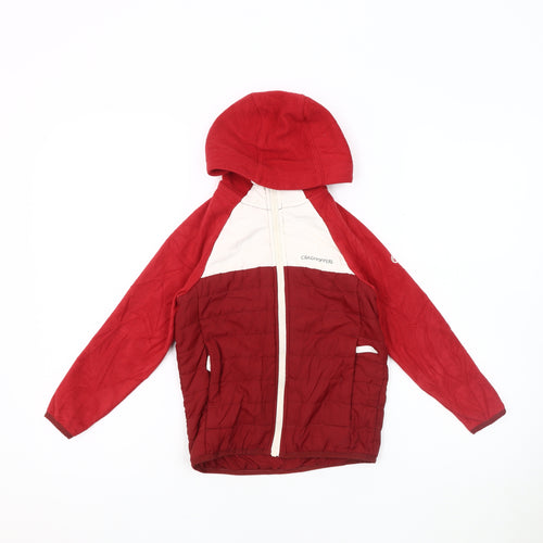 Craghoppers Boys Red Puffer Jacket 5-6 Years with Hood