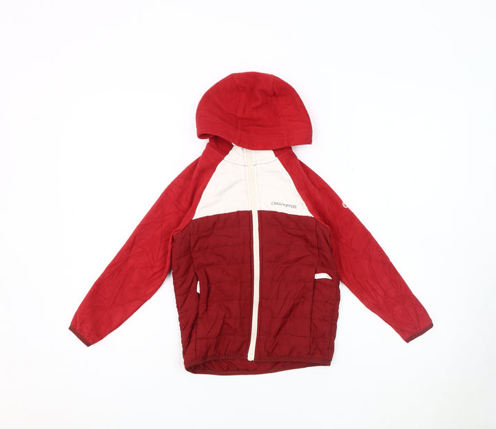 Craghoppers Boys Red Puffer Jacket 5-6 Years with Hood