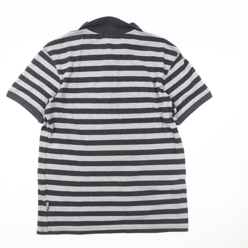 Everlast Men's Grey Striped Polo M, Breathable