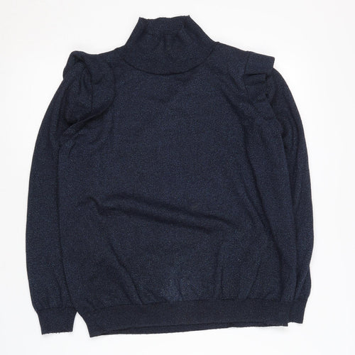 Dunnes Women's Blue XL High Neck Jumper