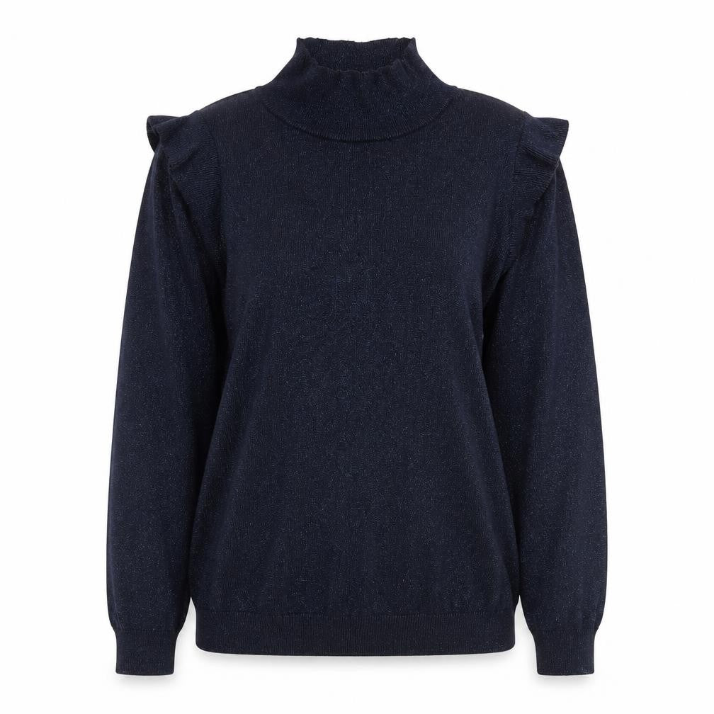 Front view of Dunnes Women's Blue XL High Neck Jumper