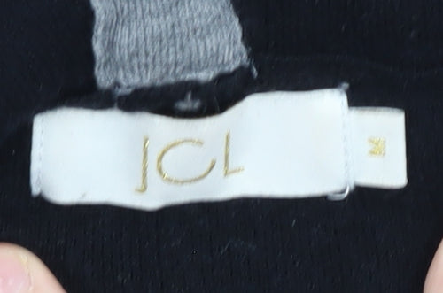 JCL Women's Black Hooded Long Coatigan M