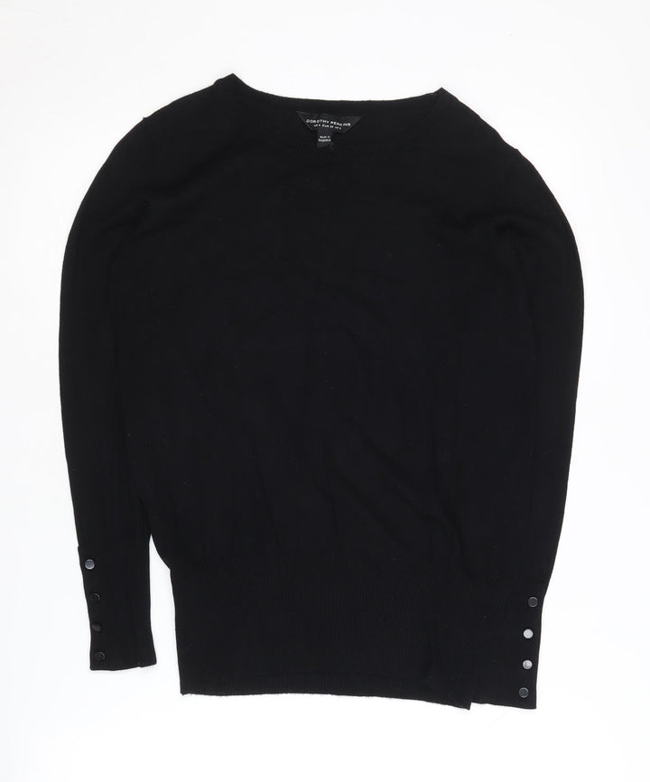 Dorothy Perkins Women's Black Knit Jumper Size 8