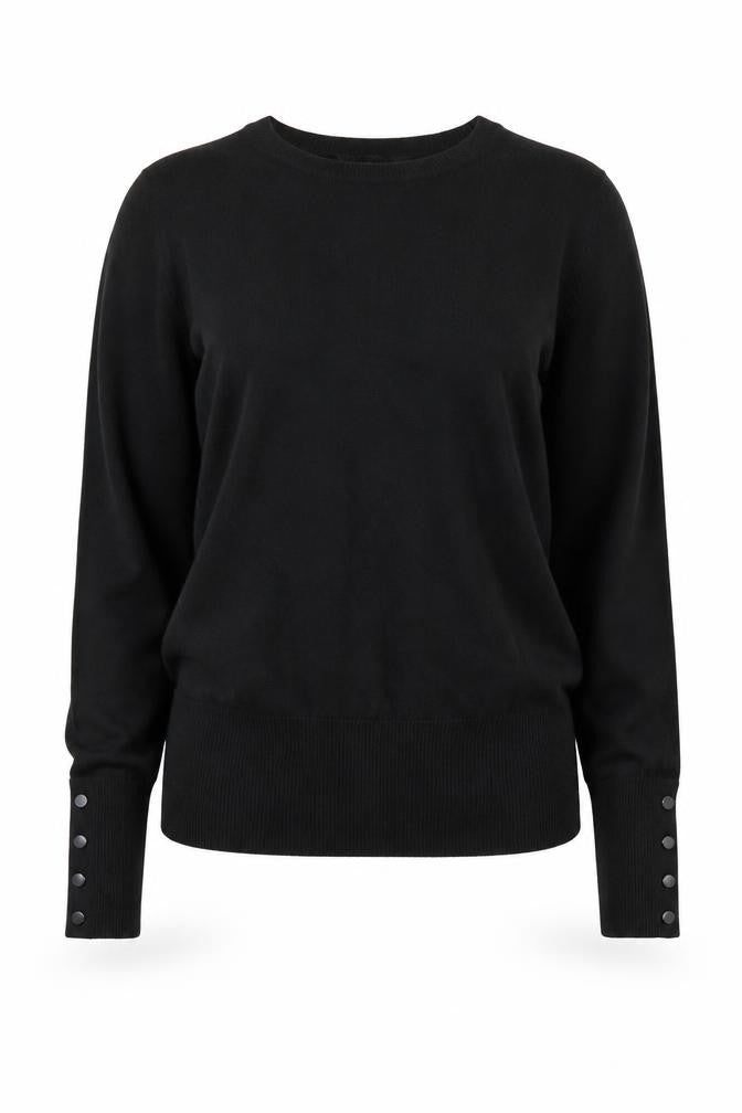 Front view of Dorothy Perkins Women's Black Knit Jumper, size 8