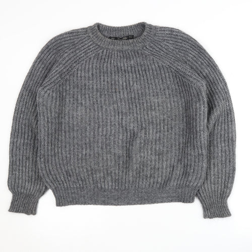 Zara Knit Women's Grey Pullover Jumper Size S