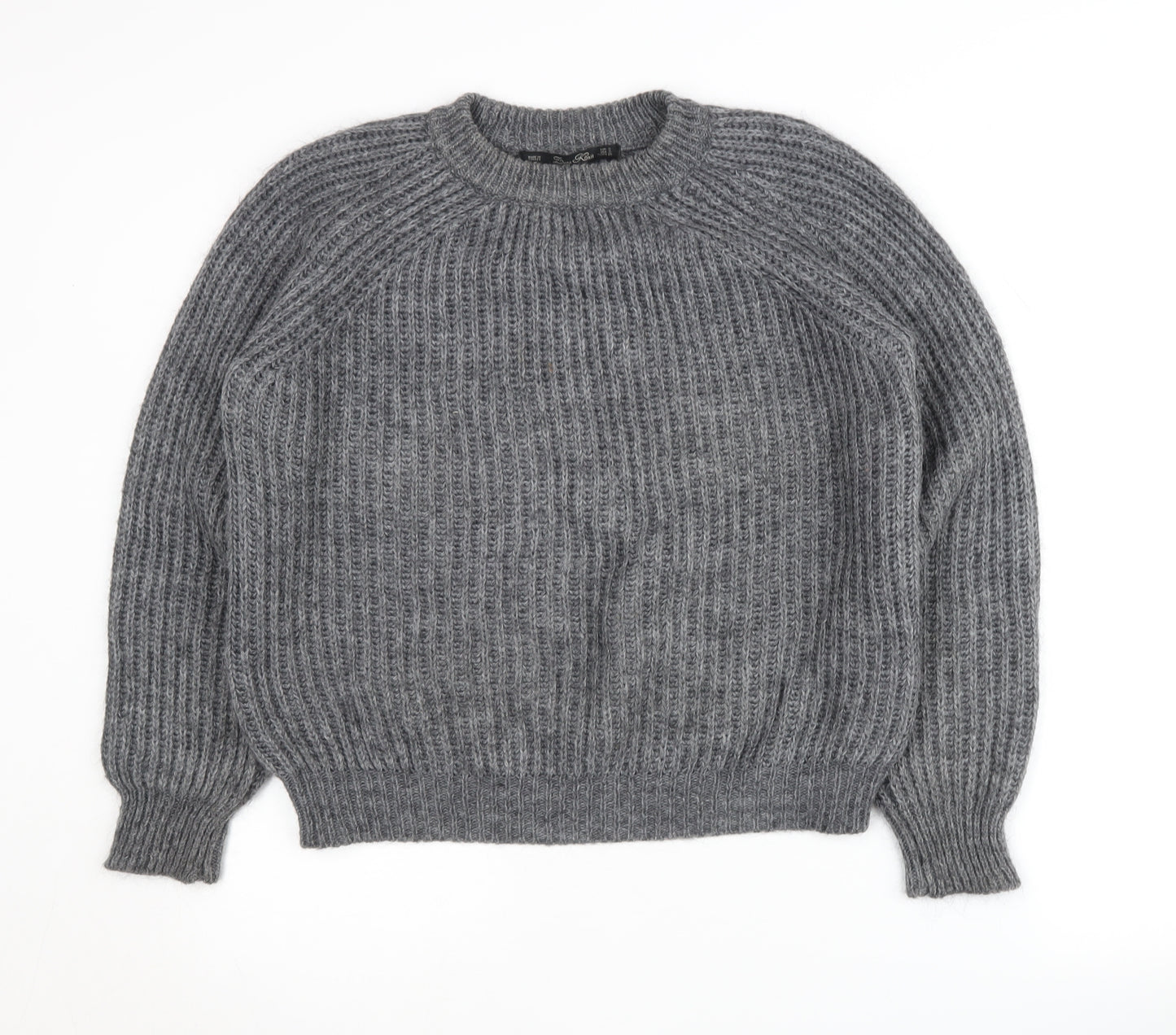 Zara Knit Women's Grey Pullover Jumper Size S
