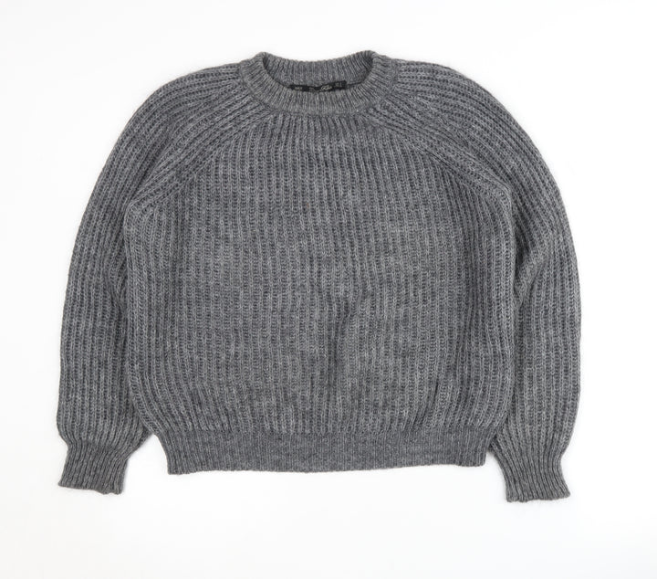 Zara Knit Women's Grey Pullover Jumper Size S