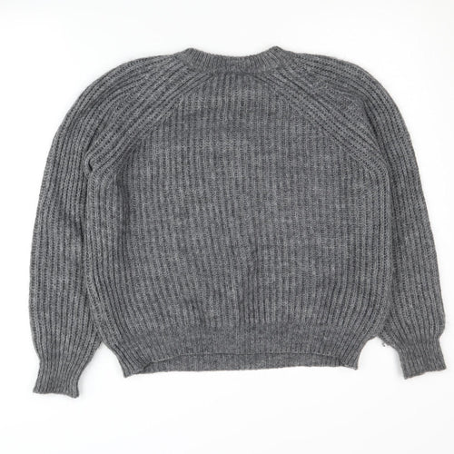 Zara Knit Women's Grey Pullover Jumper Size S
