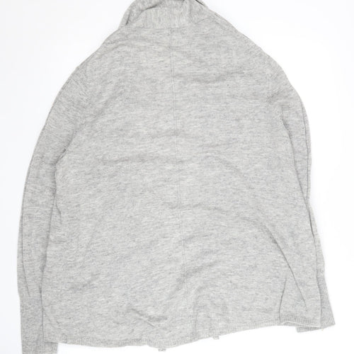 M&Co Women's Grey Open Front Cardigan Size 16 Regular Fit
