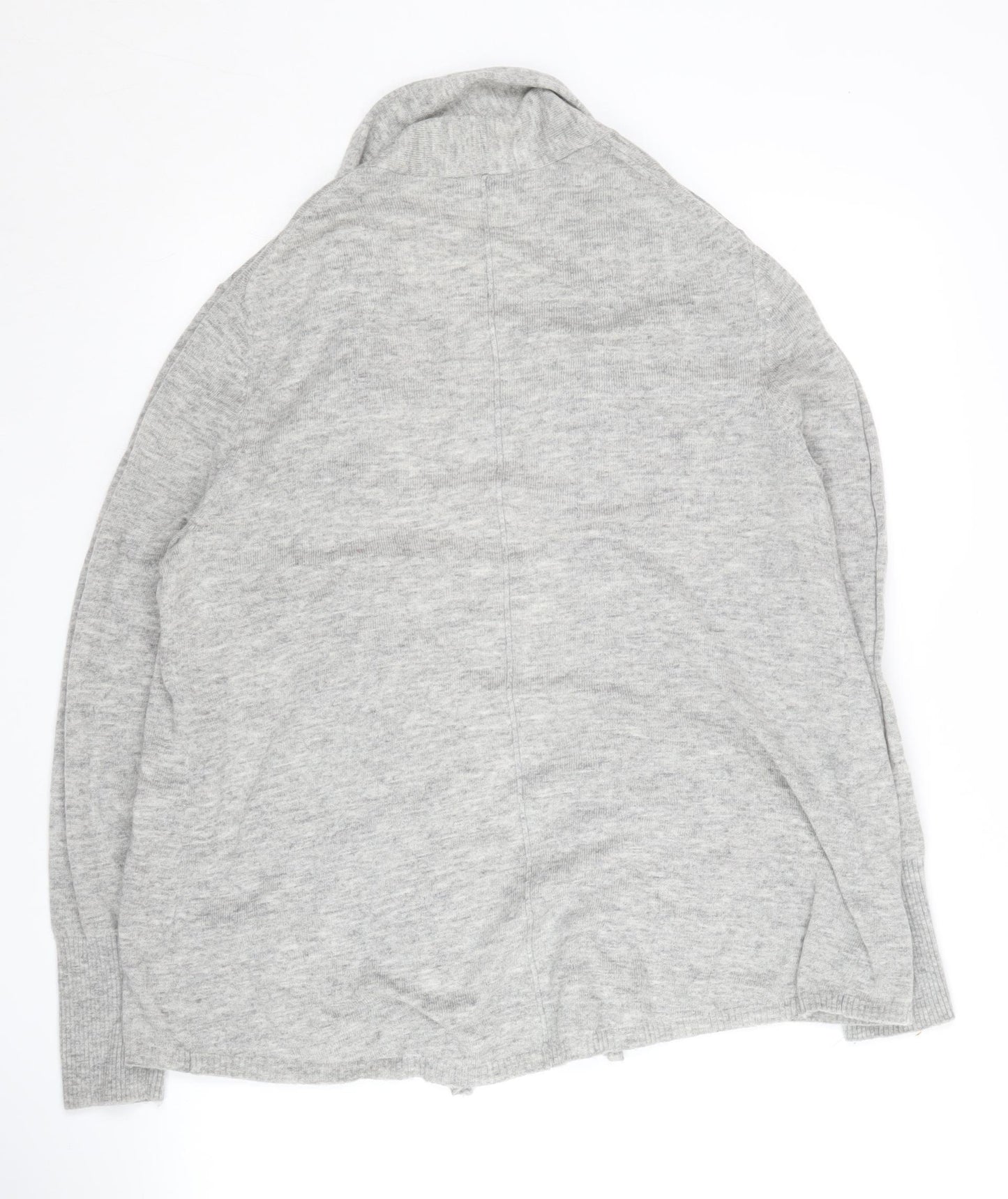 M&Co Women's Grey Open Front Cardigan Size 16 Regular Fit
