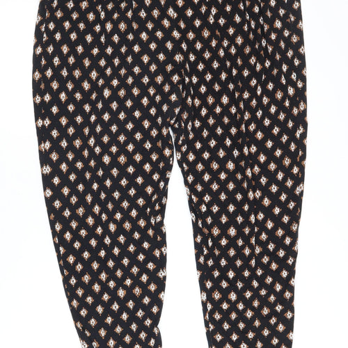 Debenhams Women’s Black Geometric Trousers Size 12