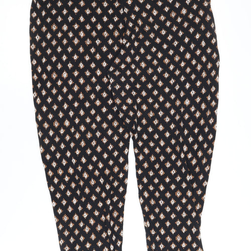 Debenhams Women’s Black Geometric Trousers Size 12