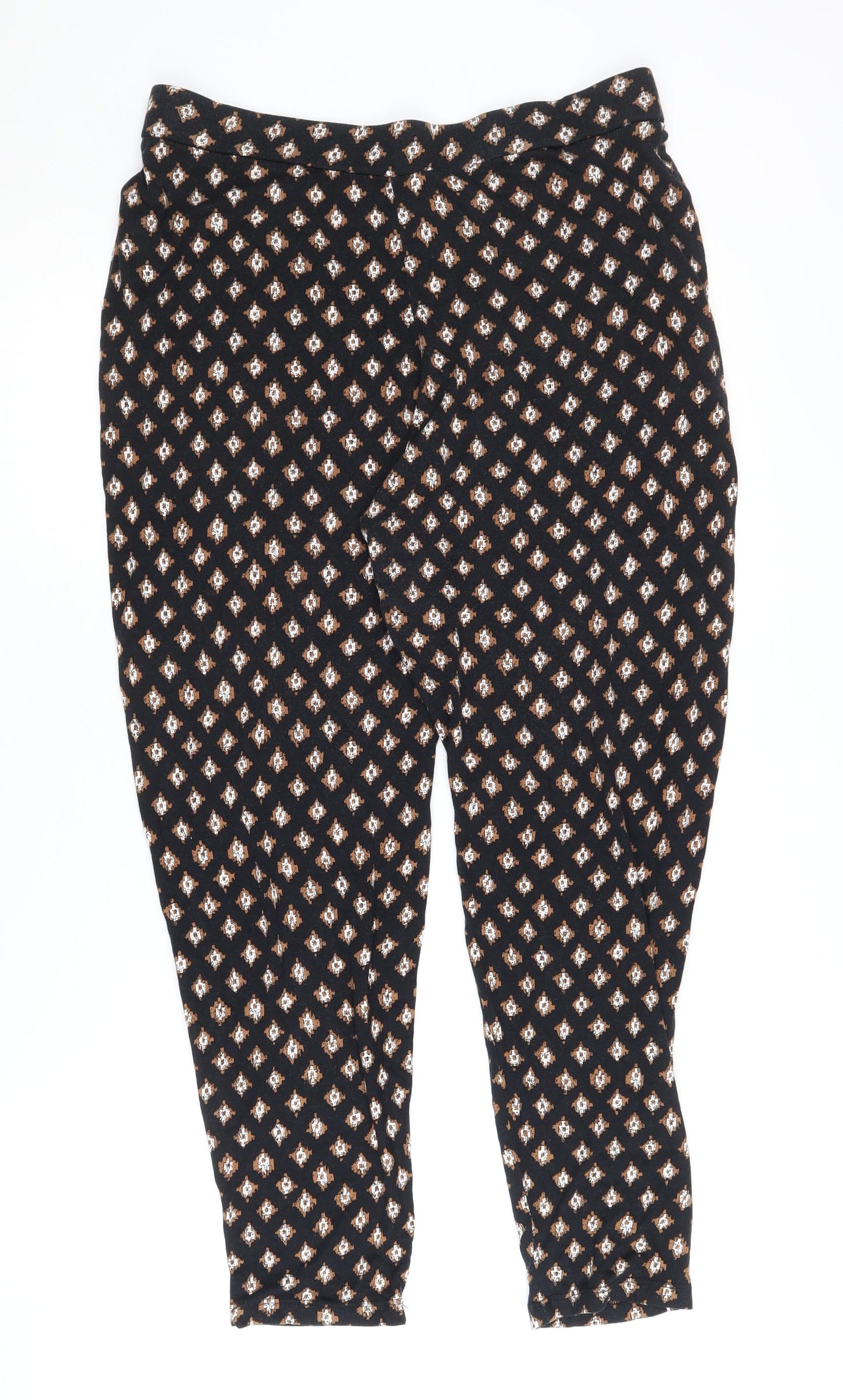 Debenhams Women’s Black Geometric Trousers Size 12