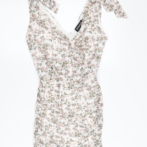 PrettyLittleThing Women's Multicoloured Floral Dress UK 6