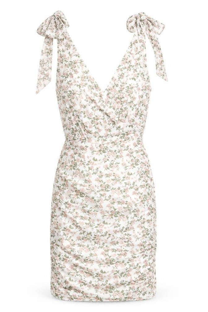 Front view of PRETTYLITTLETHING Women's Multicoloured Floral Dress UK 6