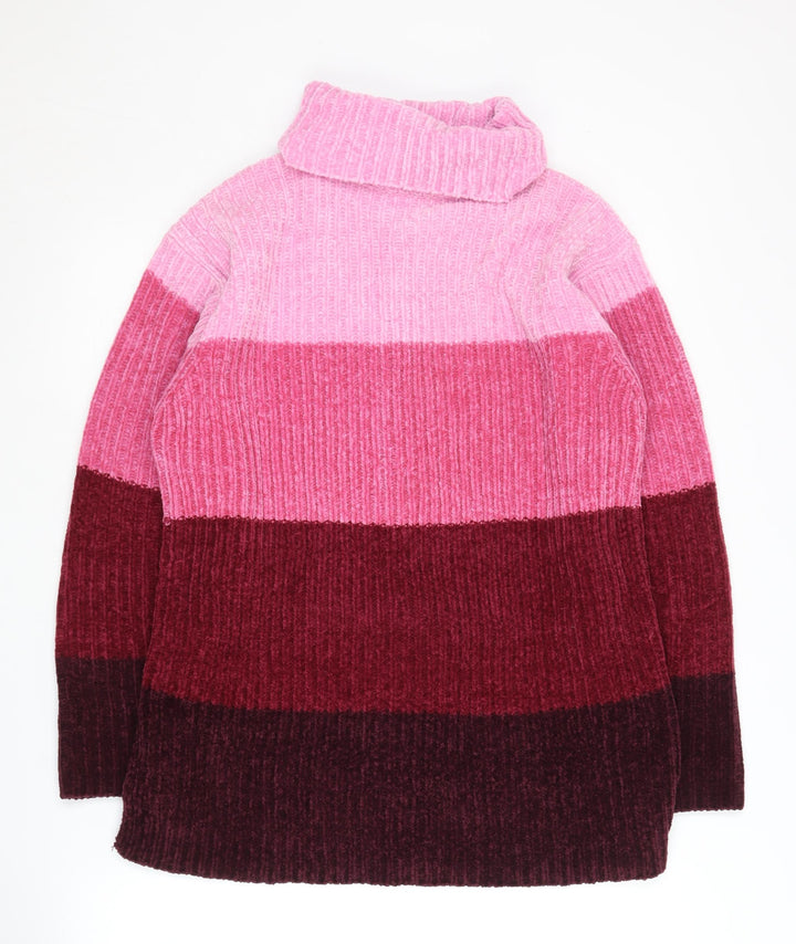 Classic Essentials Women's Multicolour Roll Neck Pullover
