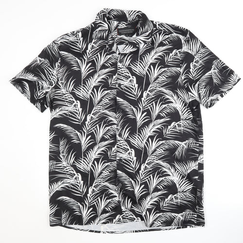 Goodfornothing Men's Black Floral Shirt - L Casual