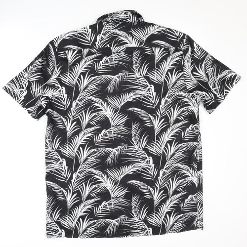 Goodfornothing Men's Black Floral Shirt - L Casual