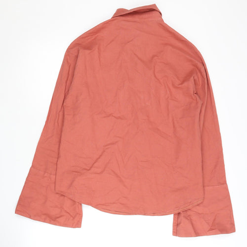 PrettyLittleThing Women’s Red Button-Up Shirt Size 8