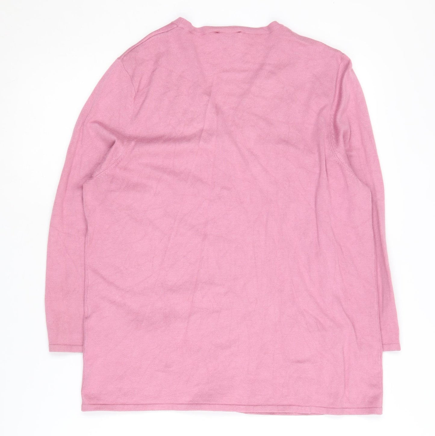 Eastex Women's Pink Cardigan, Size 12, Embroidered V-Neck
