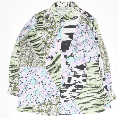 ASOS Women's Multicoloured Floral Button-Up Shirt Size 16