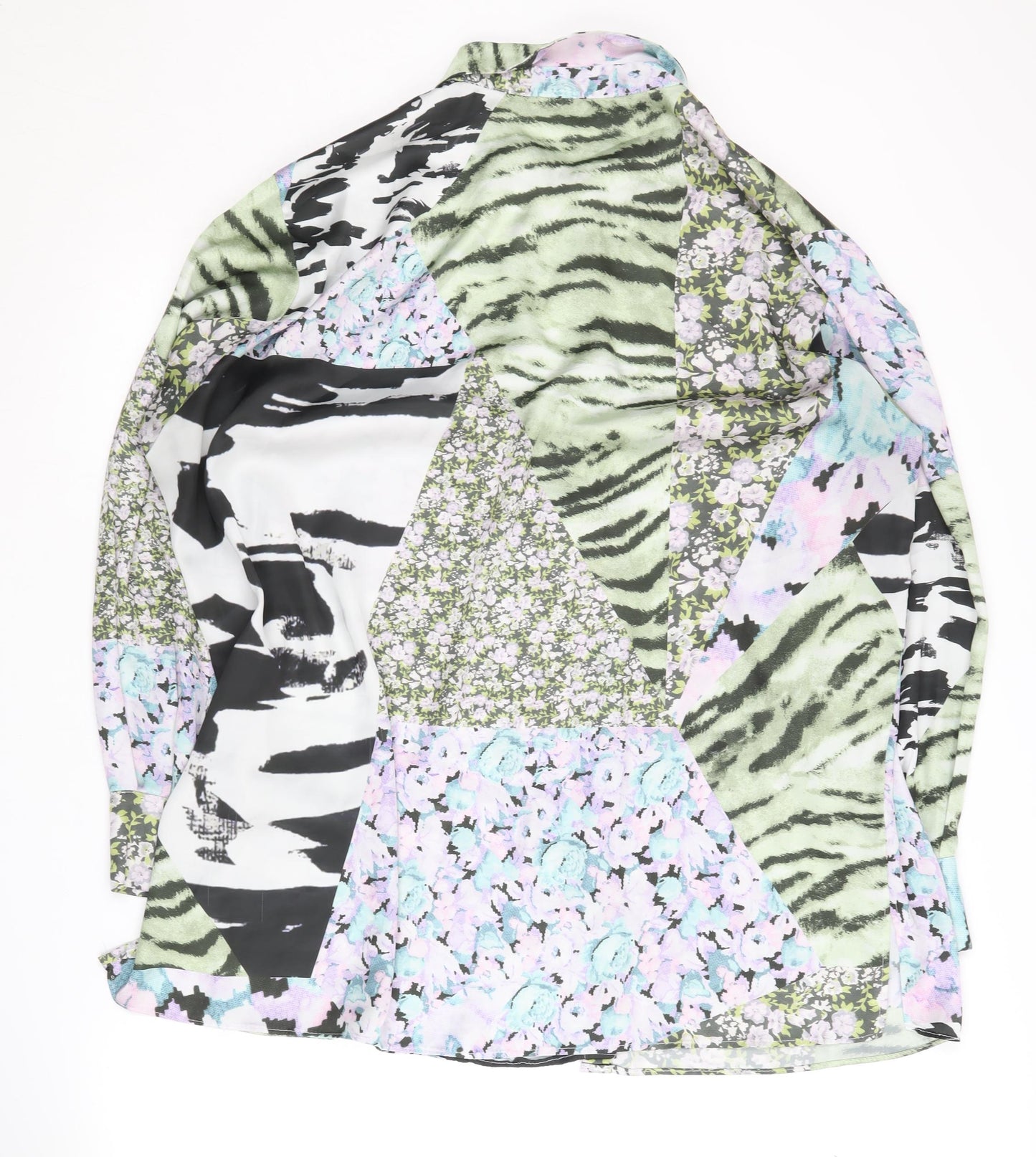 ASOS Women's Multicoloured Floral Button-Up Shirt Size 16