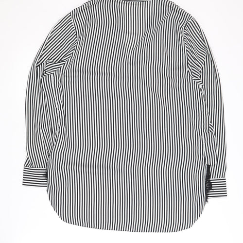 Simply Be Women's Black Striped Button-Up, Size 16