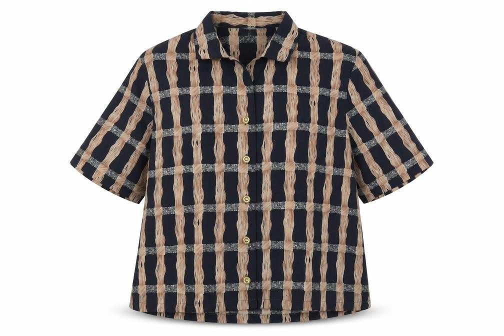 Front view of Kaleidoscope Women's Multicoloured Button-Up Shirt