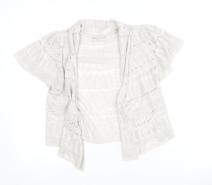 Marks and Spencer Women's Beige Open Front Cardigan Size 8