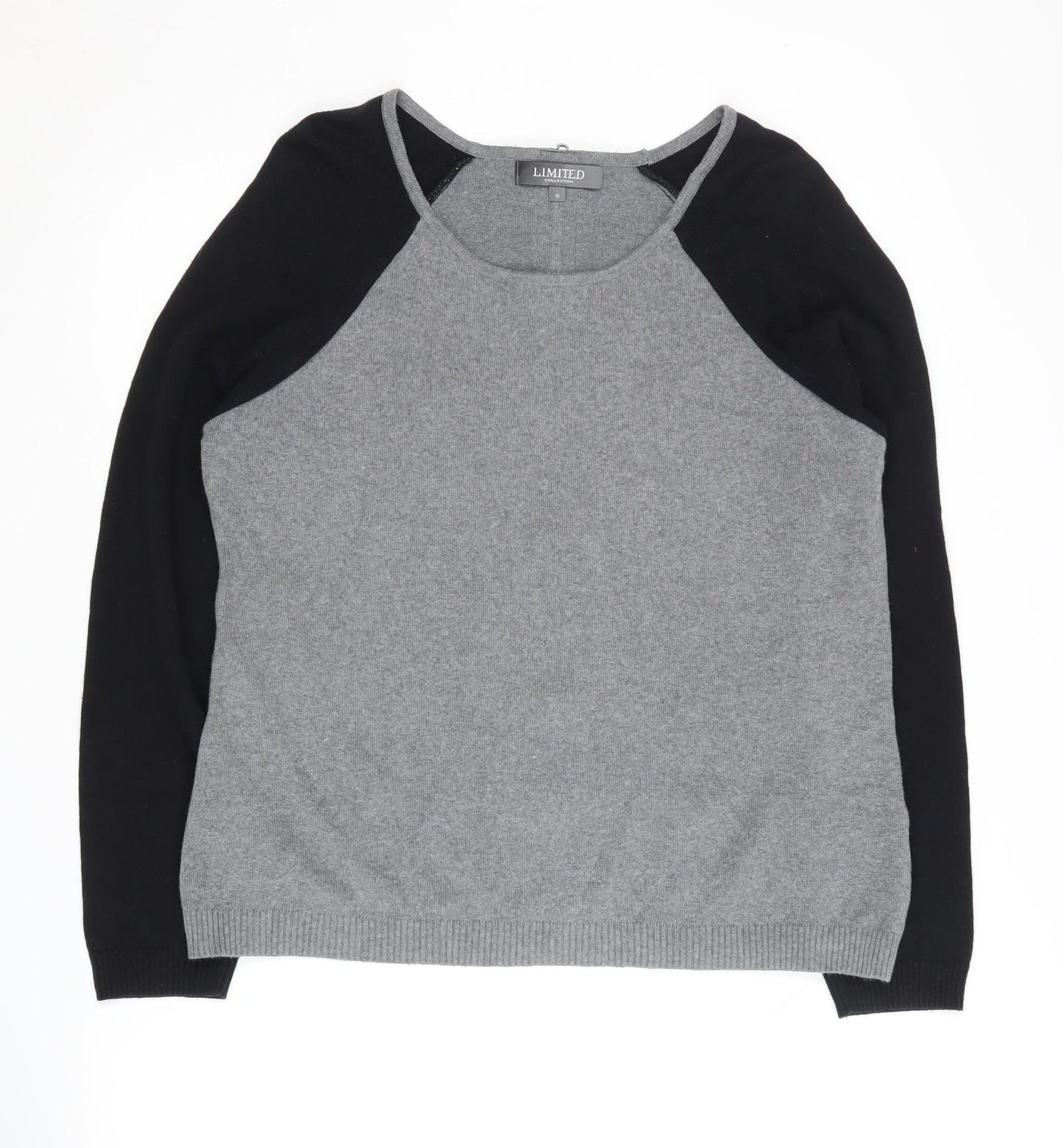 Marks and Spencer Women's Grey Full Zip Jumper Size 16