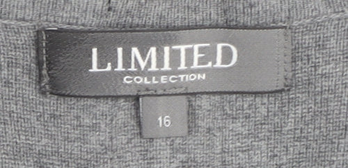 Marks and Spencer Women's Grey Full Zip Jumper Size 16