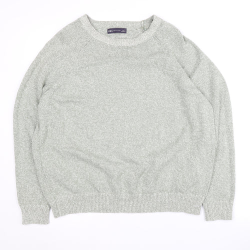 Marks and Spencer Women's Green Knit Pullover Jumper L