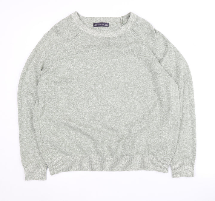 Marks and Spencer Women's Green Knit Pullover Jumper L