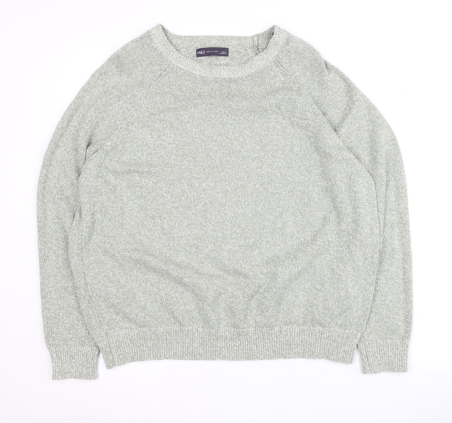 Marks and Spencer Women's Green Knit Pullover Jumper L