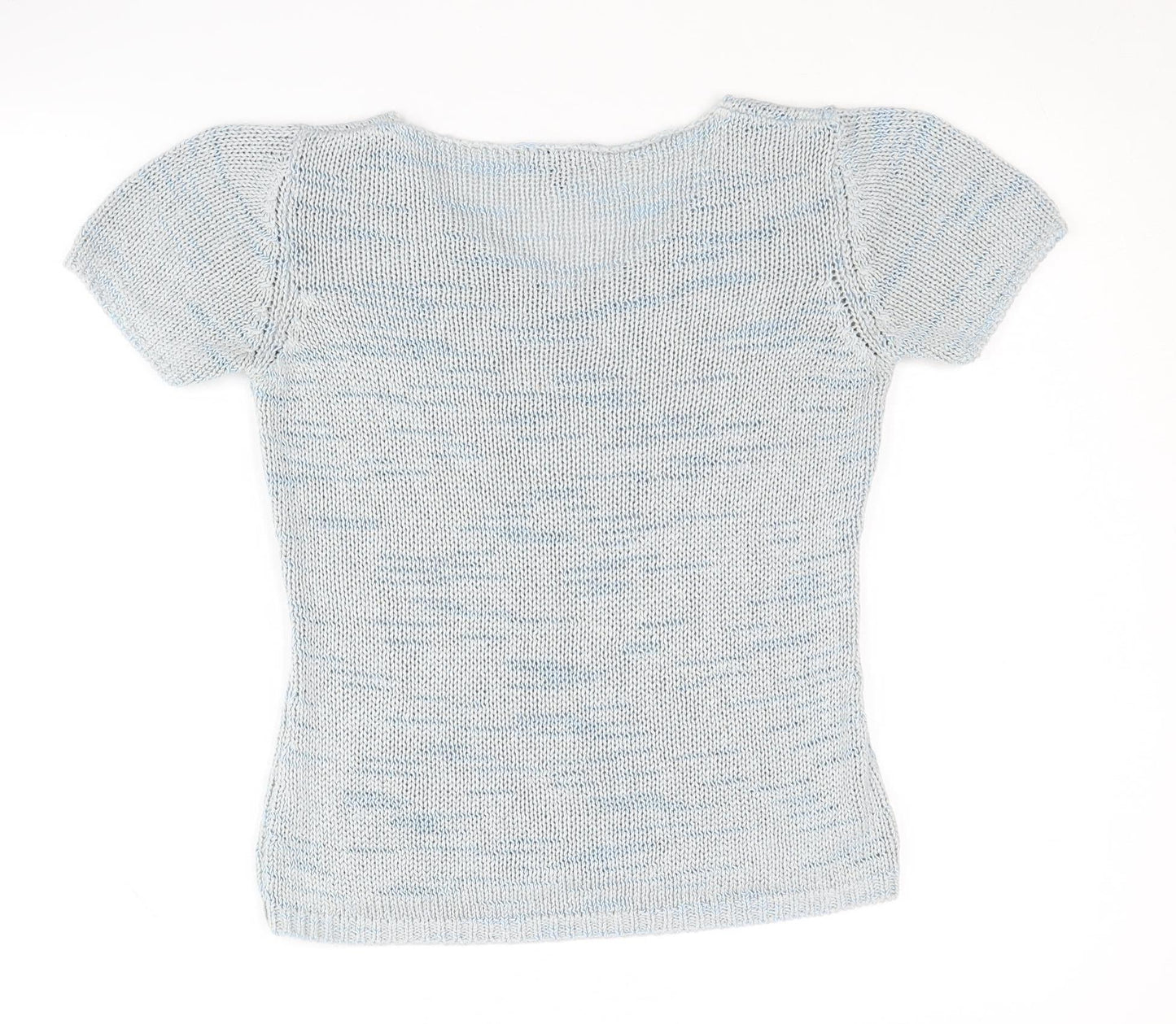 Per Una Women's Blue V-Neck Short Sleeve Jumper