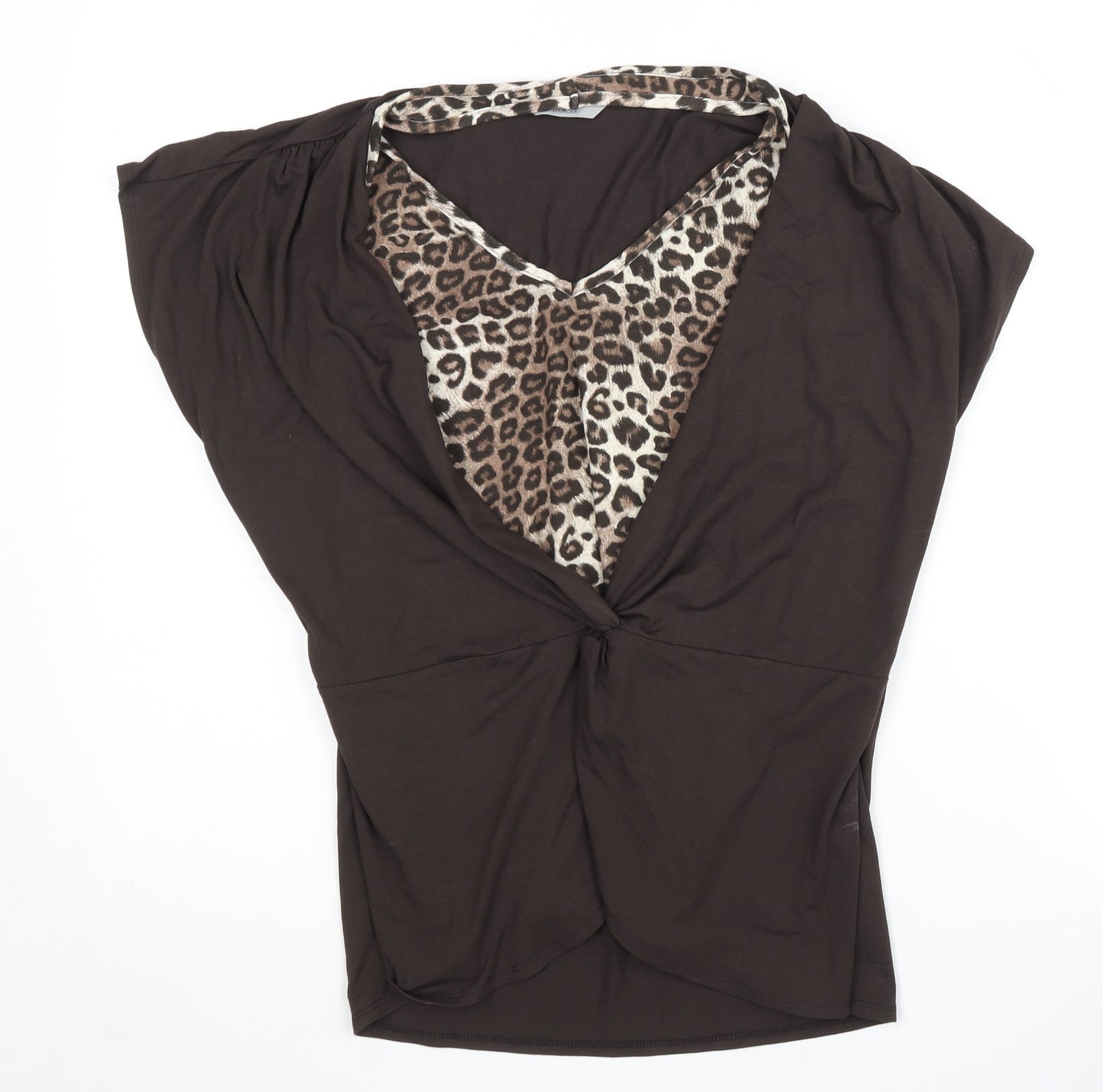 Marks and Spencer Women's Brown Wrap Top UK 16