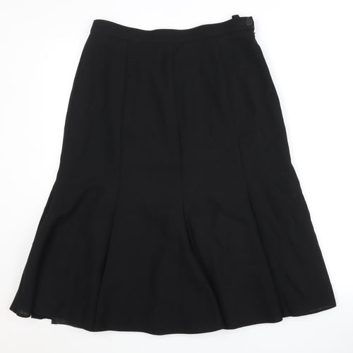 St Michael Womens Black A-Line Skirt Size 14