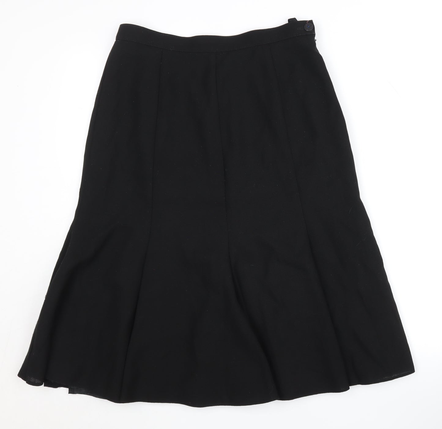 St Michael Womens Black A-Line Skirt Size 14