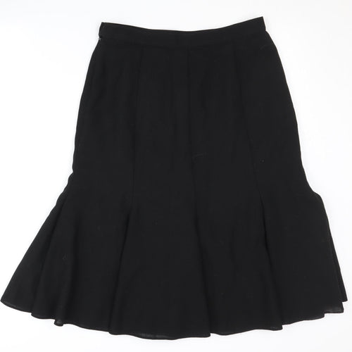 St Michael Womens Black A-Line Skirt Size 14