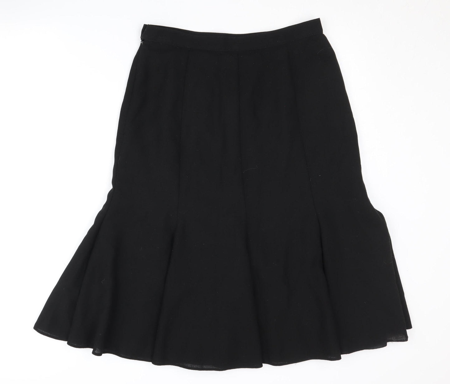 St Michael Womens Black A-Line Skirt Size 14