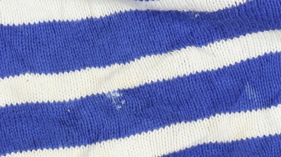 Nautica Women's Blue Striped Pullover Jumper XL