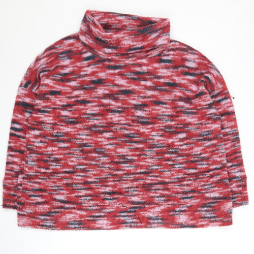 M&Co Women's Red Roll Neck Jumper Size 18