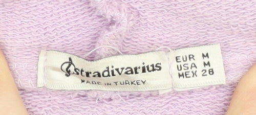 Stradivarius Women's Purple Full Zip Hoodie Size 12