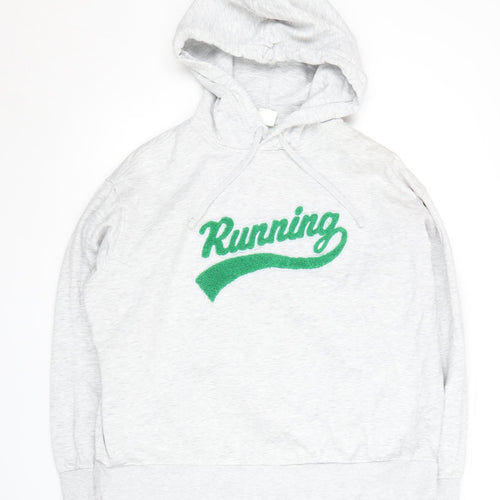 Grey Hooded Running Hoodie - Unisex M
